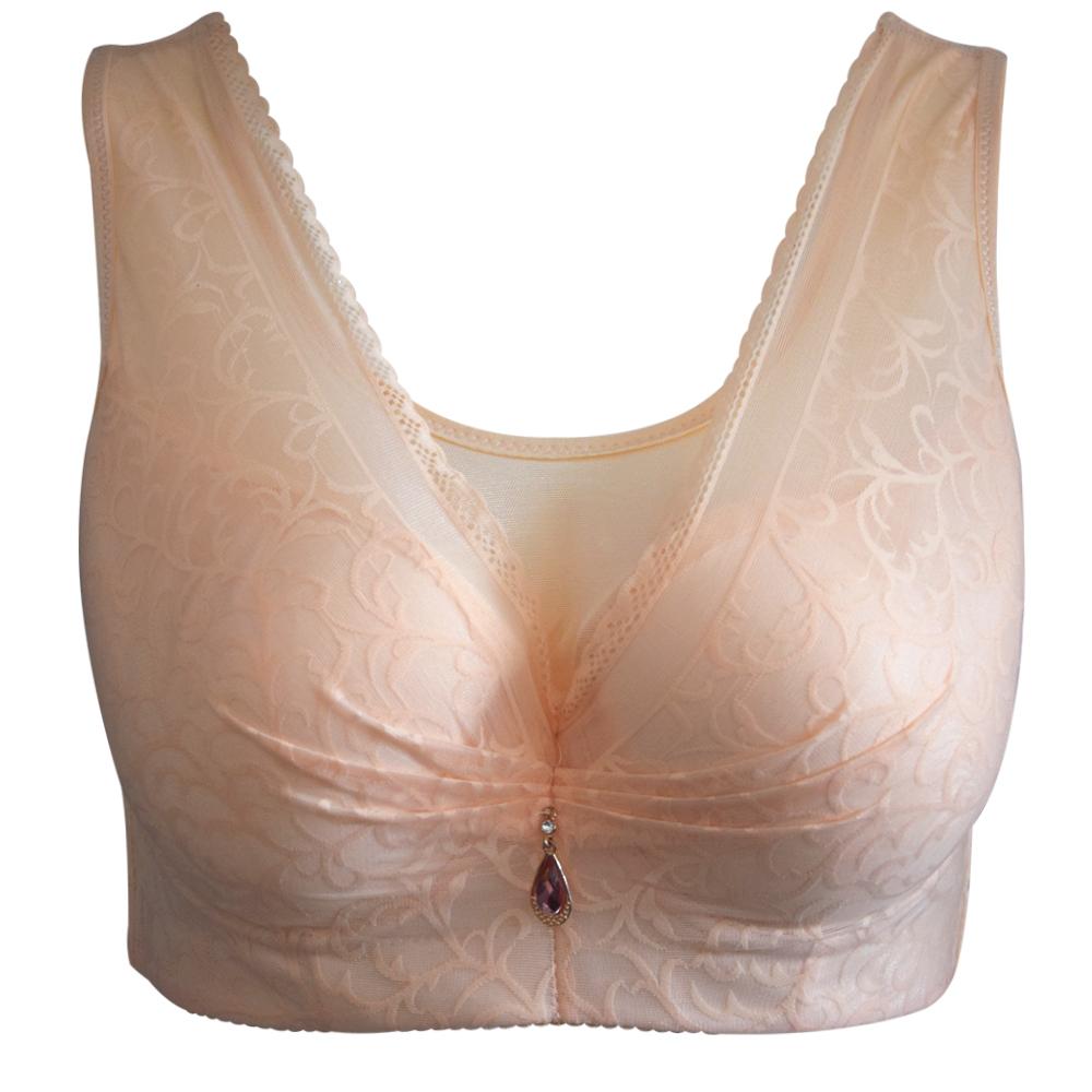 FallSweet Damen-Träger-BHs, BCD-Cup, Push-Up-BHs mit Netzstoff, vollständig bedeckender Büstenhalter für den Alltag 38D beige