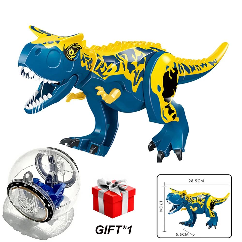 Jurassic World Bausteine Dinosaurier Figuren Steine Mit Flucht Gyrosphäre Tyrannosaurus Indominus I-Rex Zusammenbauen Kinderspielzeug