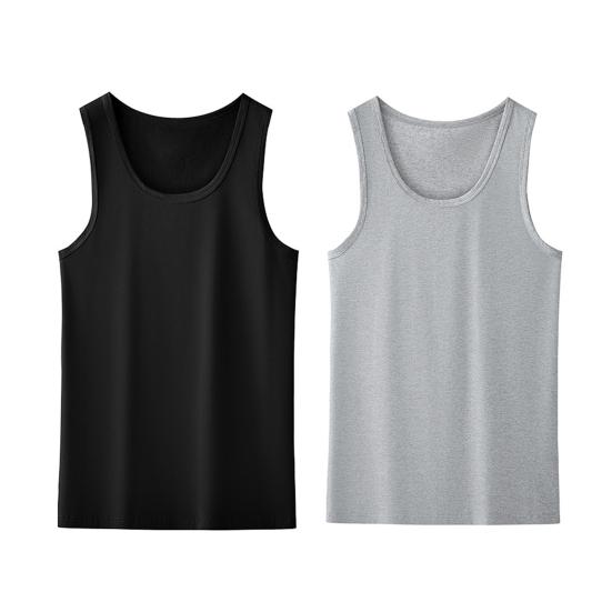 Herren Sport Weste O-Ausschnitt Ärmellos Fitness Weste Slim Fit Einfarbig Tank Top Dehnbar 4XL schwarz/graue