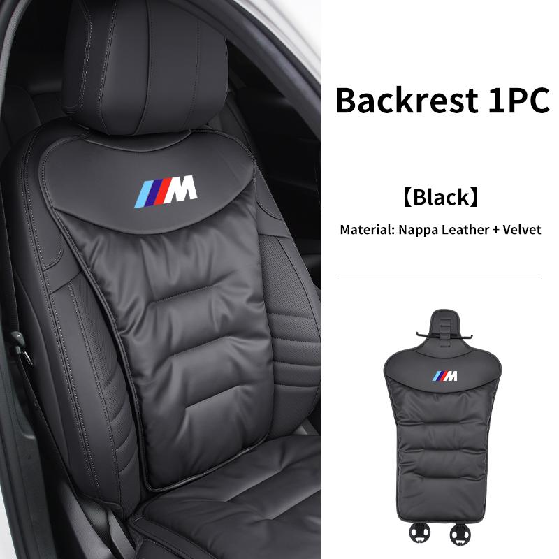 Neues Luxus Auto Velours Leder Kissen Atmungsaktives Rücksitz Kissenbezug BMW Zubehör Für BMW F30 E60 F20 E46 E90 F10 G60 X5 Black 1pc-1