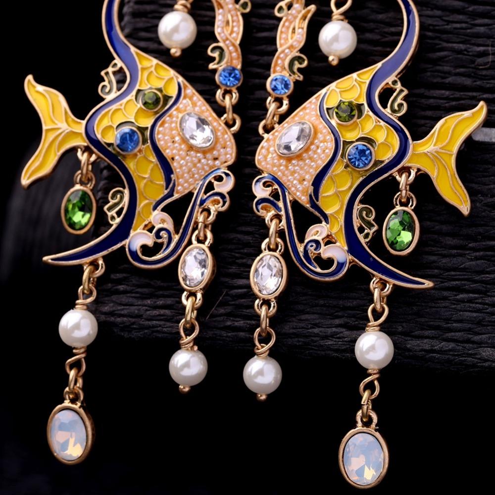 1 Paar modische Ohrringe aus Kunstharz mit tropischen Fischen, Modeschmuck für Frauen und Mädchen