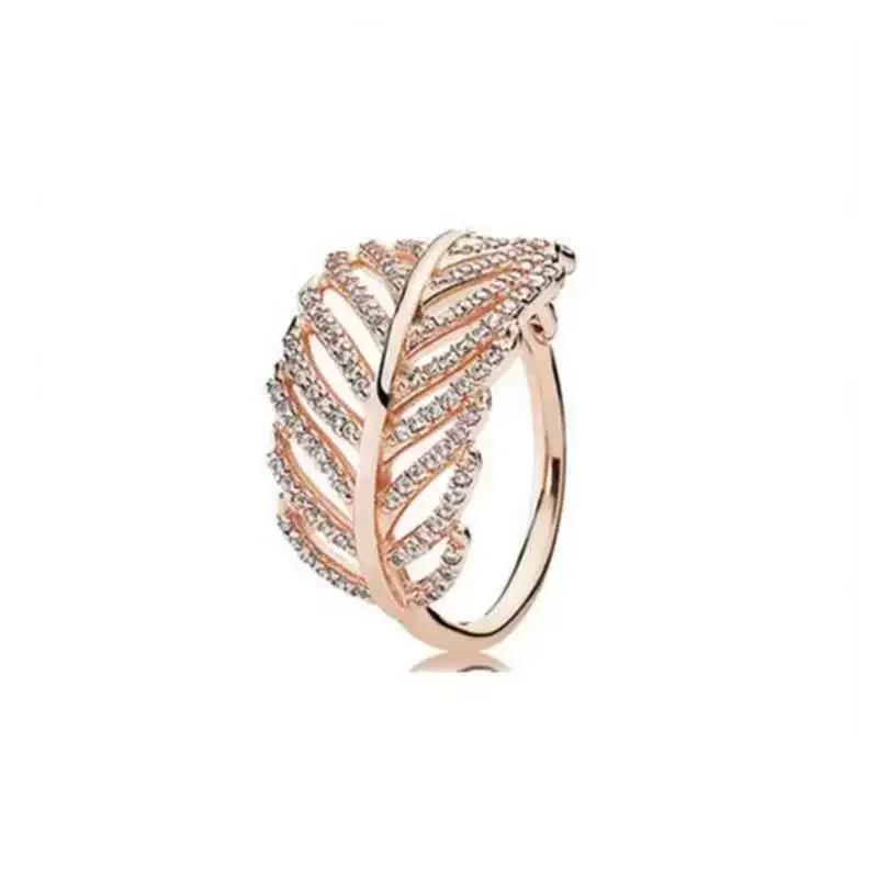 Modeschmuck 925 Sterling Silber Klassischer Ring aus Roségold Glänzender Kronen-Charm-Ring Exquisites Geburtstagsgeschenk für Damen 8 schwarz