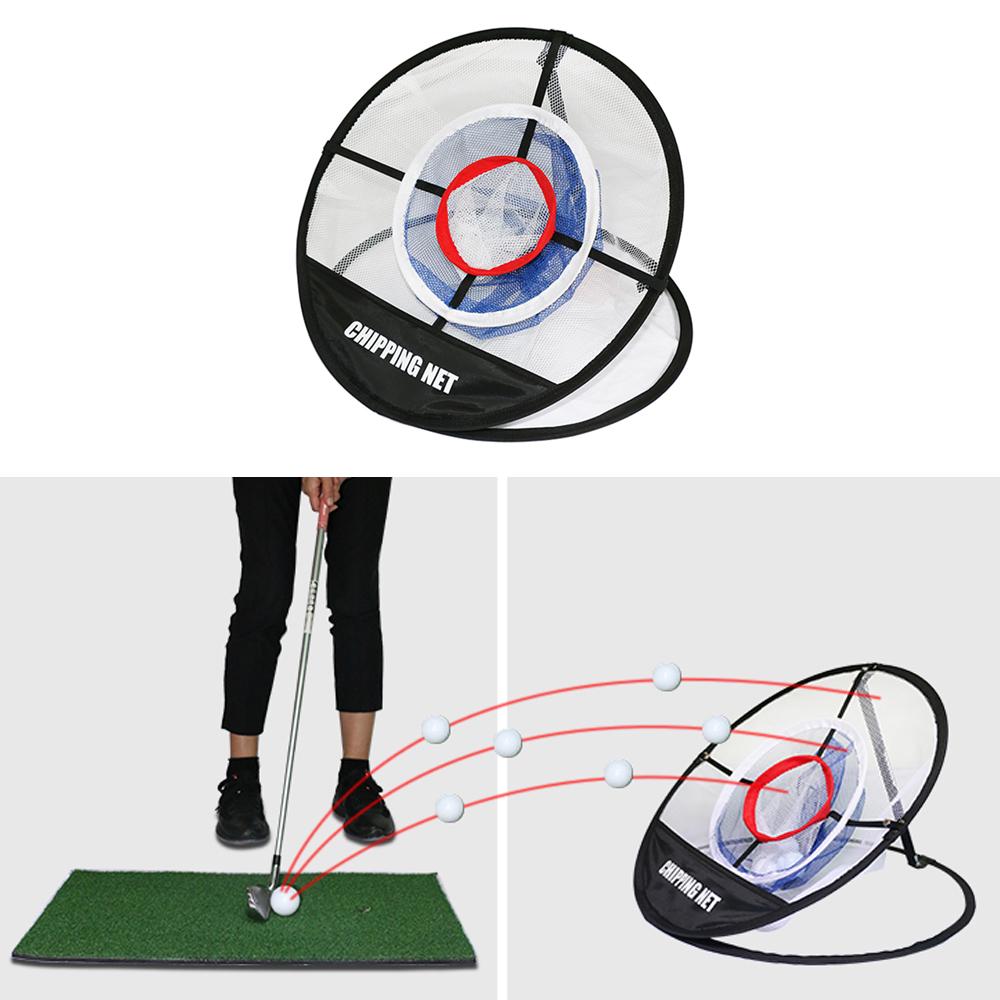 Golf Chipping Net Golf Training Schlagen Hilfe Pop-up Indoor Golf Net Golf Chipping Putting Trainer Black&white