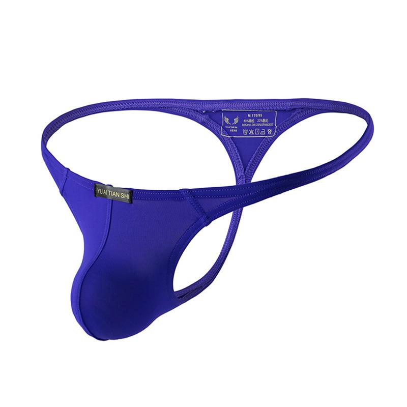 Männer Bikini Nahtlose Tanga Unterwäsche Unterhose Männer Slips G String Sexy Dessous T-Back Homme L violett