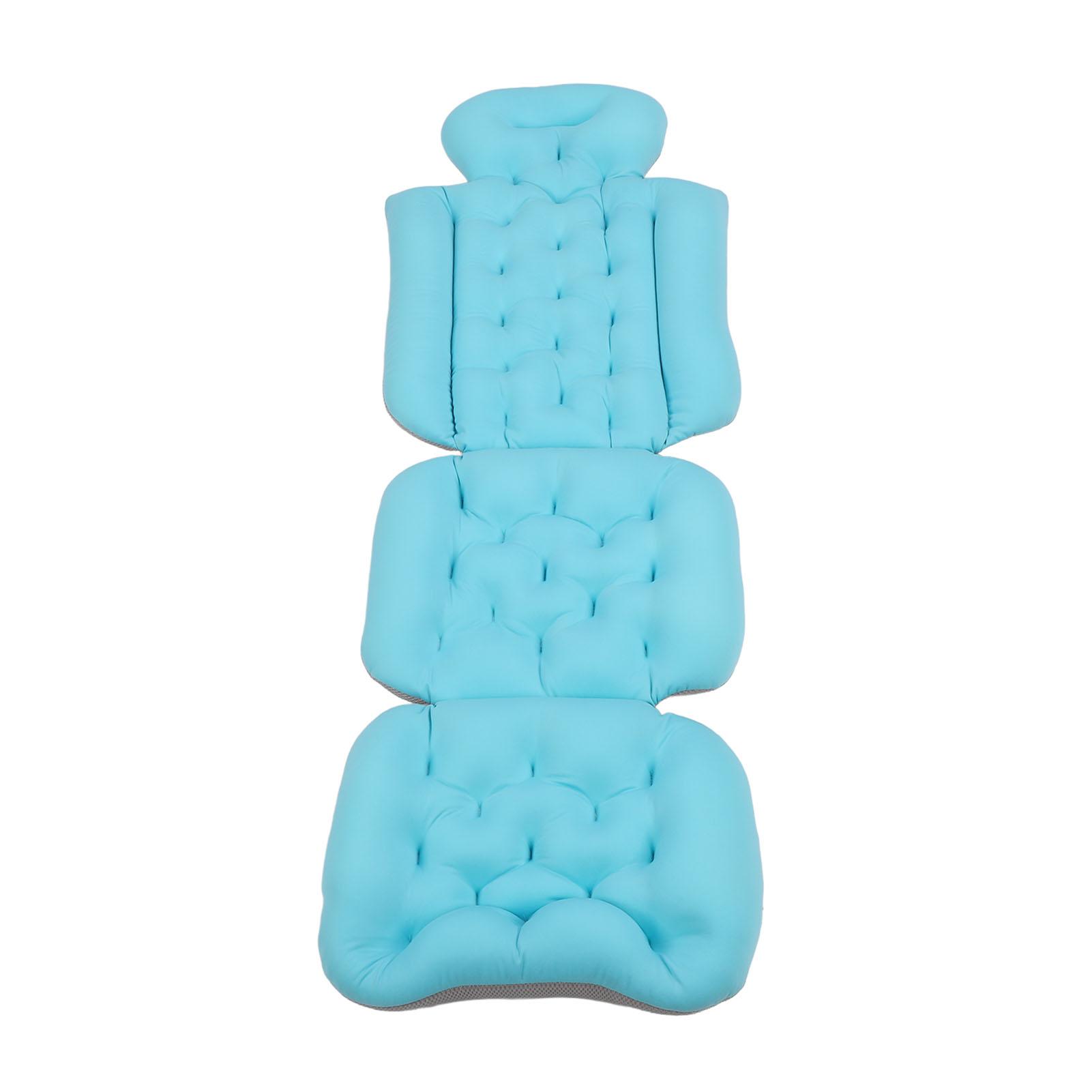 Erwachsene Ganzkörper-Badewanne Kissen Verhindern Rutschen Abnehmbare Waschbar Badewanne Kissen mit Starken blau