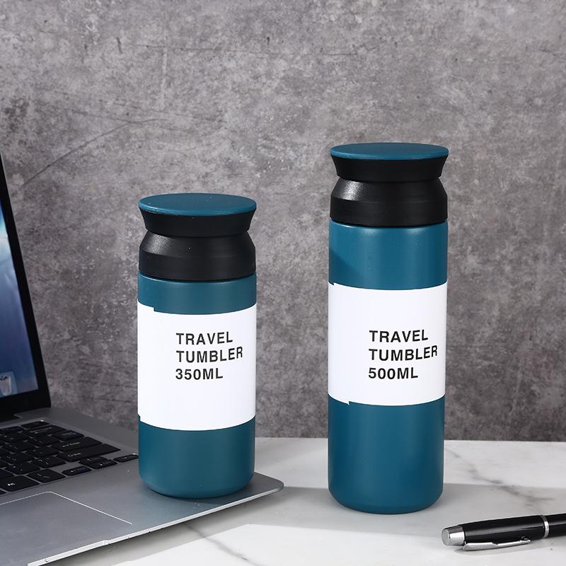 Vakuum Tasse 304 Edelstahl Griff Tasse Einfache Japanische Element Tasse Kaffee Tasse Hand Geschenk 350ML blau