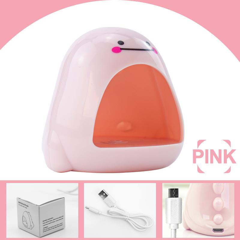 Neue Mini Dinosaurier Nagel Lampe Kleine Tragbare Lampe Für Nagel Schnell Aushärtung Nagel Gel Smart Trocknen Lampe UV Led Nagel lampe Salon Kunst Werkzeug