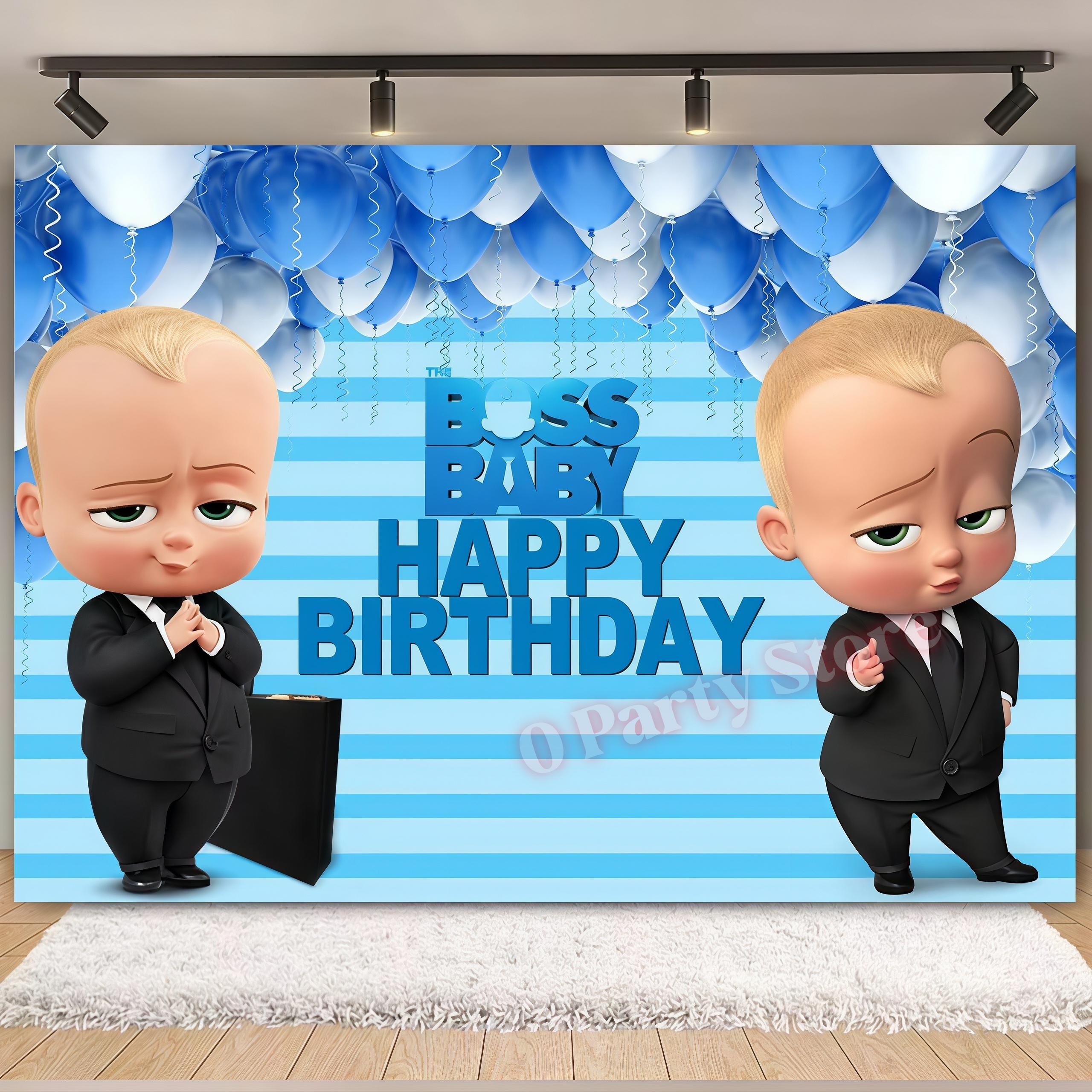 Bossed Baby Thema Neugeborene 1. Geburtstag Party Deko Becher Teller Luftballon Jungen Geburtstag Dekorationen Babyparty Zubehör Partygeschenke others