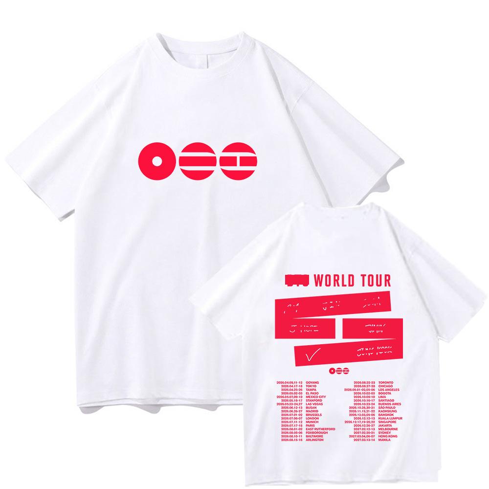 The Best Is Yet To Come Welttournee T-Shirts A-arirang Pop-Album Baumwolle Hohe Qualität T-Shirts Geschenk Fans Mode Oberteil Unisex T-Shirts M weiß
