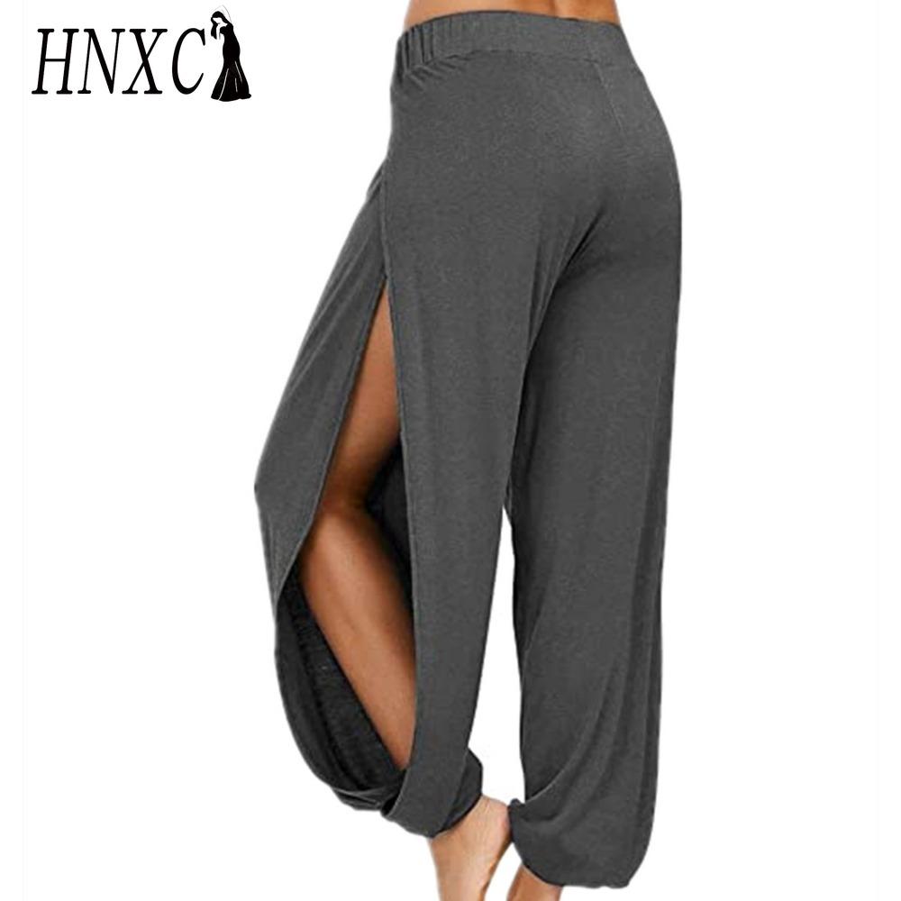 HNXC Damenmode Lässige Einfarbige Print Hosen & Caprihosen M dunkelgrau