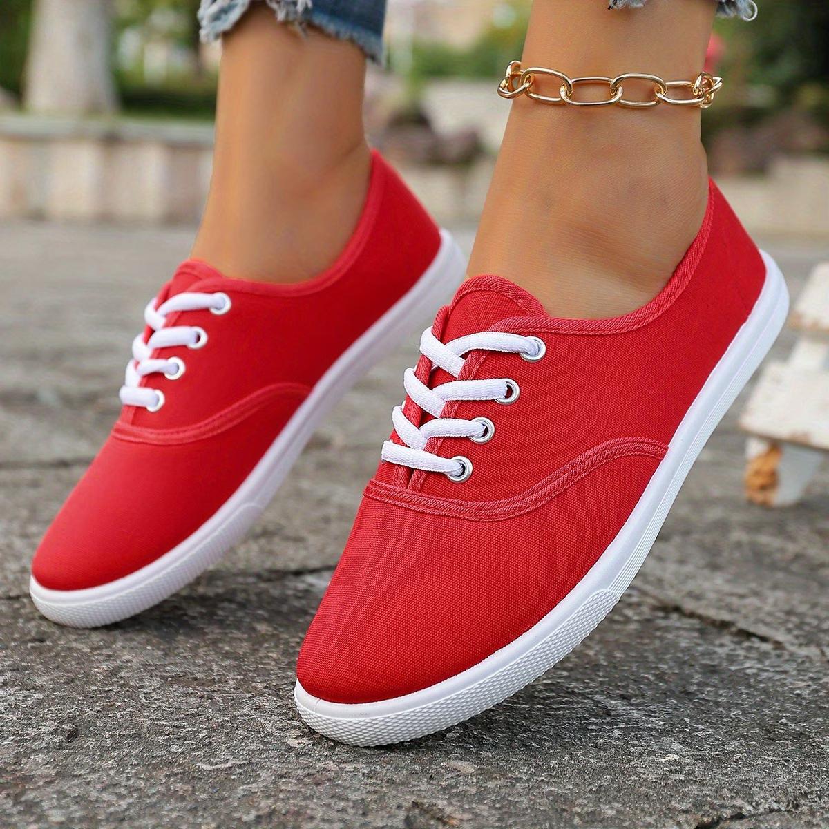 Sportschuhe für Damen, Niedrige Schuhe für Herren, Sportschuhe für Damen, Modische Sportschuhe für Damen, Lässige Tennisschuhe, Damenschuhe 45 rot