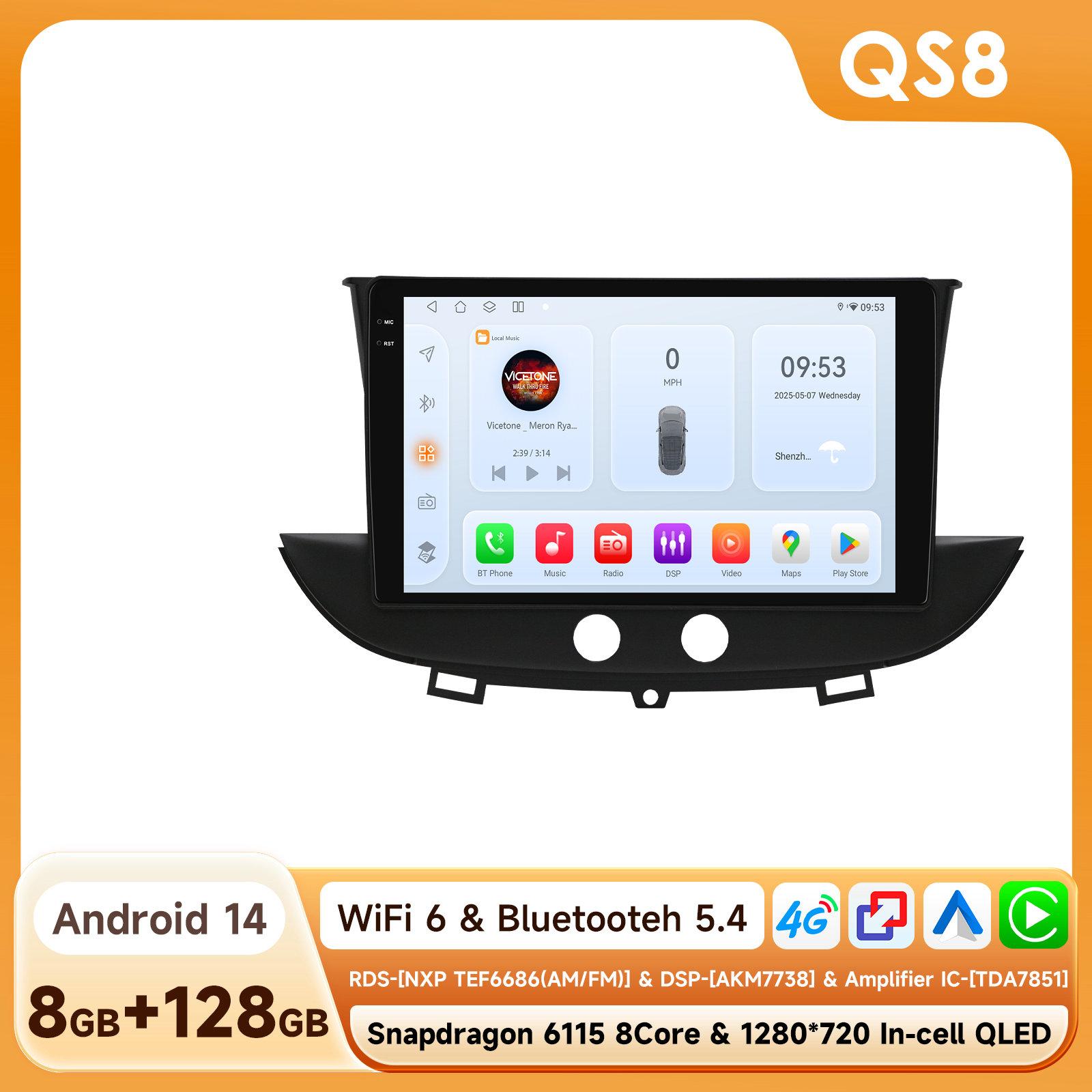 Ossuret Snapdragon Intelligenter Bildschirm Autoradio für Opel Grandland X 2016 - 2020 Crossland X Multimedia Stereo Videoplayer Carplay Android Auto GPS QS8 8Core 8G 128G