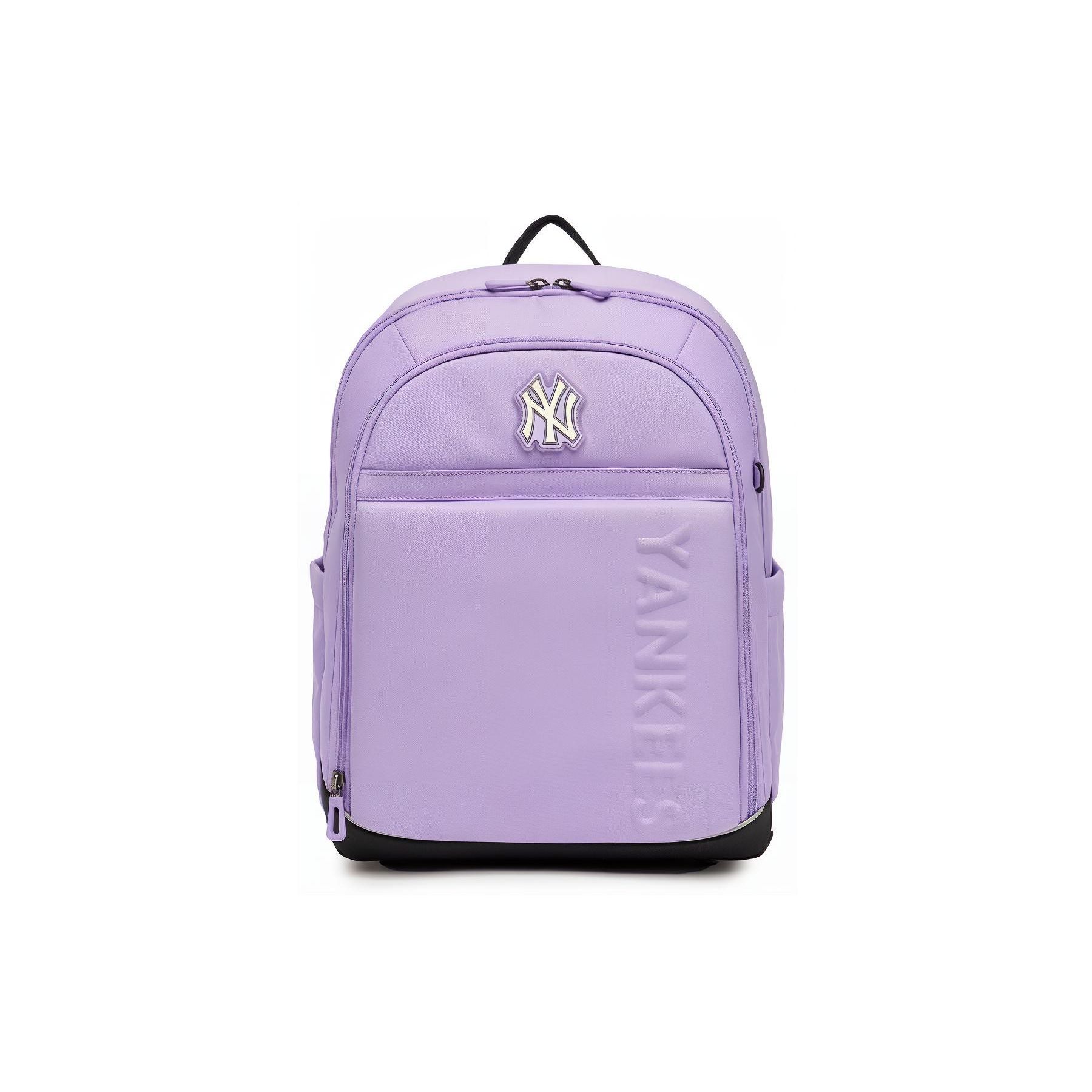 MLB New York Yankees Doppel-Schicht Verstellbarer Schultergurt Polyester Rucksack Damen Rucksack Lila 7ABK0053N-50LDS Purple