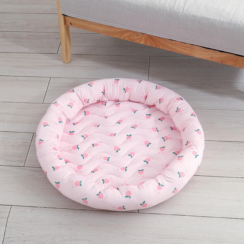 Eis-Seide Sommer Haustier Kühlbett Katze Hund Kühlung Hitzschlag Prävention Nest Kätzchen Welpe Fruchtmuster Design Matte Hundehütte Katzenschlafsack Hohe Qualität S 45cm gray