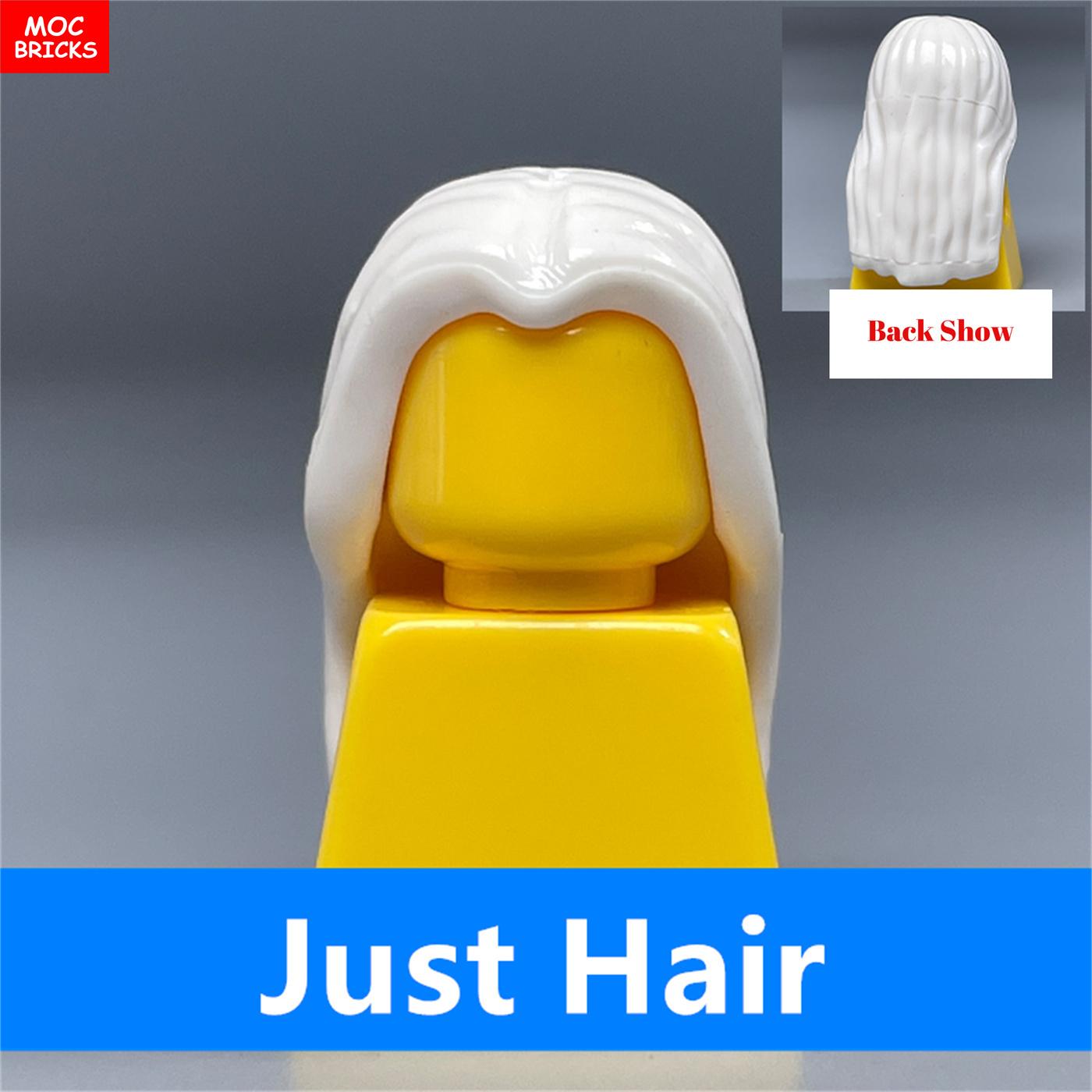MOC Bausteine Weibliche Haare Mori Mädchen Frauen Haare 4cm Figur Kleidung Montiert Lernorientiert Konstruktionsbausteine Spielzeug