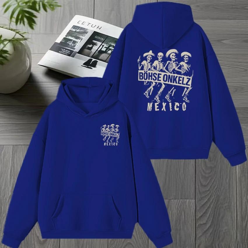 Rockband Böhse Onkelz Tour 2026 Beidseitiger Druck Winter Hoodies Herren Damen Vintage Hip Hop Streetwear Unisex Fleece Sweatshirt XXXL grün