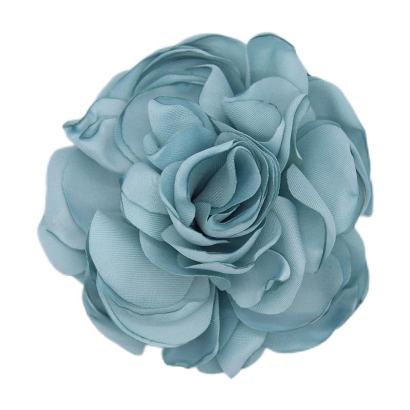 1 STÜCK Kunst Blumenbrosche Stoff Corsage Geschenk Tuch Anstecknadel Handgefertigter eleganter Schmuck für Frauen grün/blau
