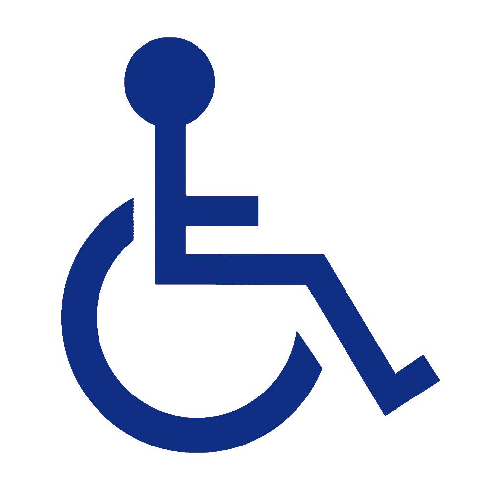 Handicap-Symbol-Aufkleber, Autoaufkleber, Behindertenzeichen für Autos, selbstklebend, PET 11.2cm by 10cm blau