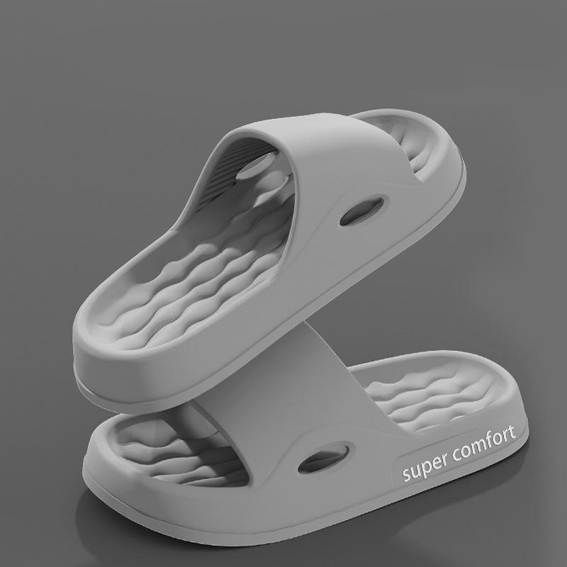 Bestellen Sie eine Nummer größer Mode Herren Sommer Leichte EVA Indoor Home Sandalen Hausschuhe Schuhe Männer Hausschuhe Outdoor Studenten Frauen Bequeme Slides 44-45 grau