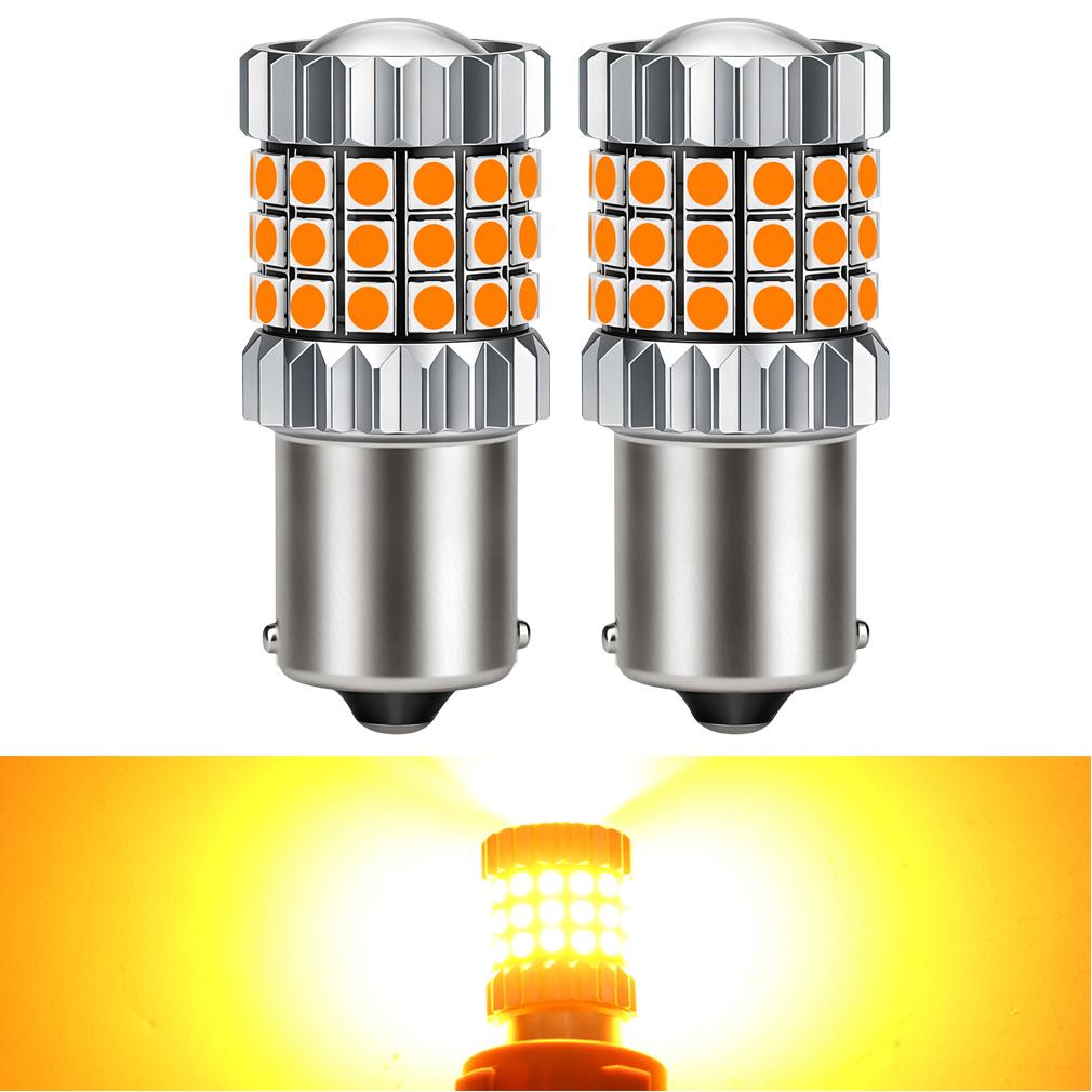 2 Stück Hohe Leistung Canbus 1156 PY21W BAU15S LED-Lampen 1156 BA15S P21W 1157 P21/5W BAY15D Auto Blinkerleuchte Kein Hyperblinken Auto Bremsrücklicht 1156 BA15S P21W gelb