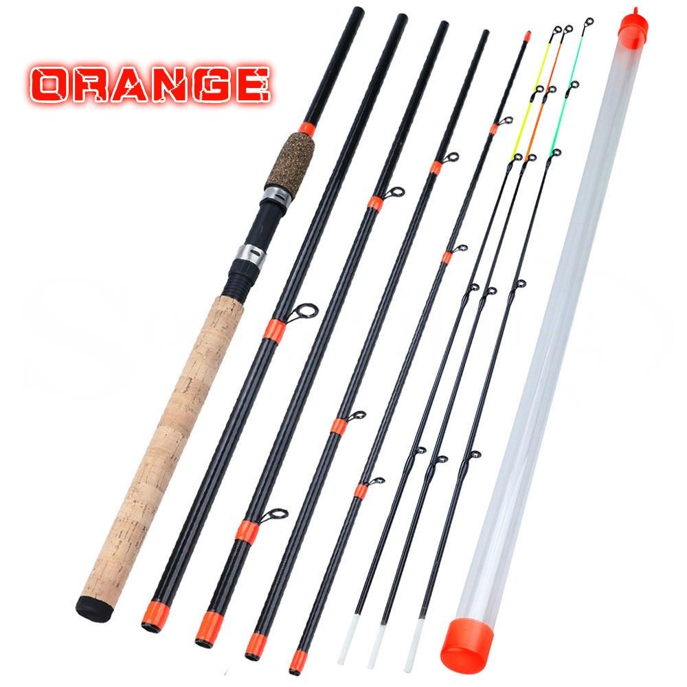 Feeder-Angelruten, 3 m, Spinn-Angelrute, 30–120 g, Reise-Karpfen-Angelgerät, Angelrute orange