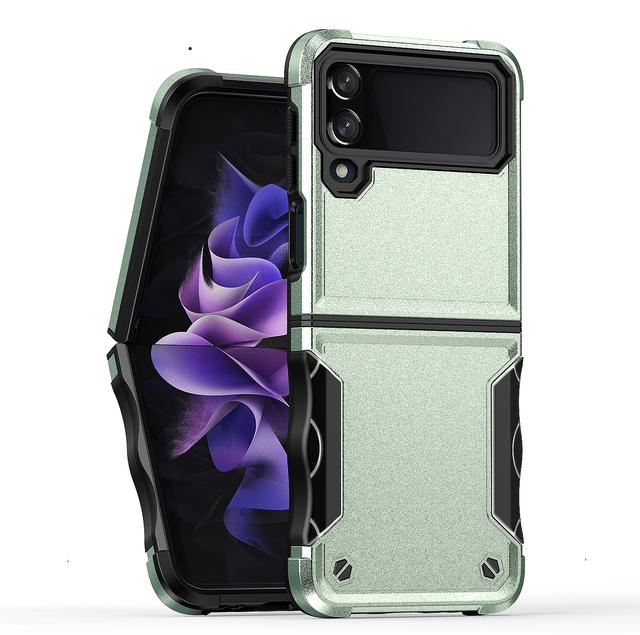 Sturzschutz Mode Faltbare Hülle Für Samsung Galaxy Z Flip 4 5g Flip4 Flip3 Flip 3 Bequeme Schutzhülle Funda Coque for Galaxy Z Flip 3 grün