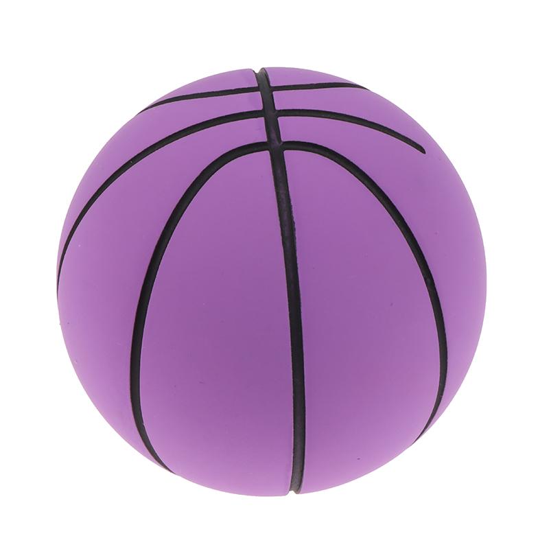 6 cm Hochelastischer Mini-Gummi-Basketball Dekompression Hohler Elastischer Ball Kinderspielzeug Outdoor-Sportarten Strand Mini-Basketball violett