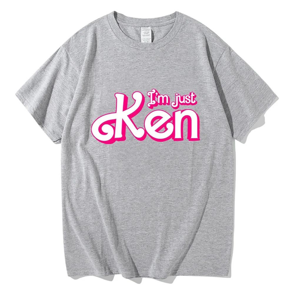 I'm Just Ken RyanGosling T-shir for Spring Round Neck Tee-shirt Graphic Printing Cotton Tshirt Ropa Hombre Comfortable Clothing XS grau