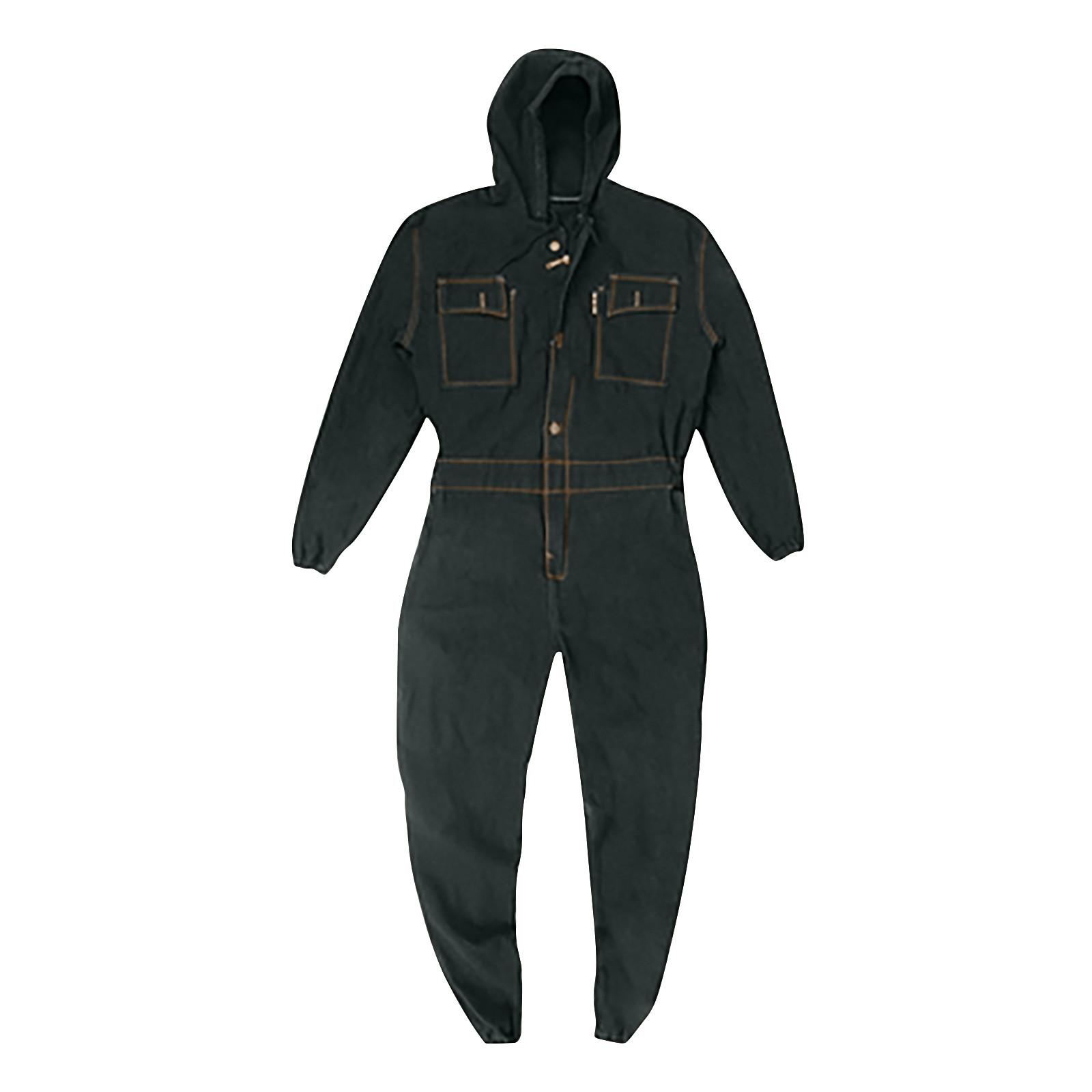 Denim-Arbeitskleidung, atmungsaktiver Anzug, Arbeitskleidung für Männer und Frauen, Schweißen, Malen XL blau