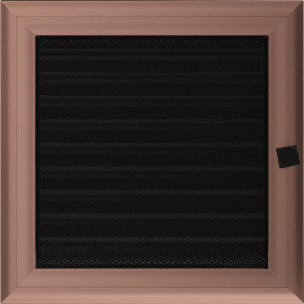 Lüftungsabdeckung Oskar 22x22 Kupfer mit Jalousien Kupfer