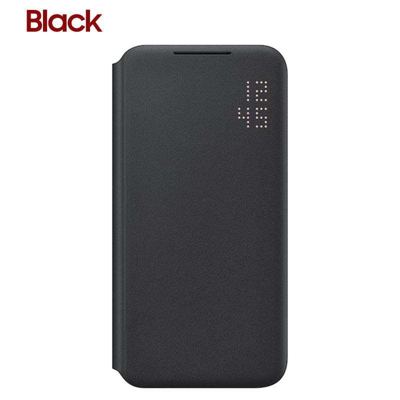 Original Samsung Smart LED View Flip Case Abdeckung für Samsung Galaxy S22 5G S22+ 5G S22 Plus 5G LED Brieftasche Flip Cove For S22 Plus schwarz