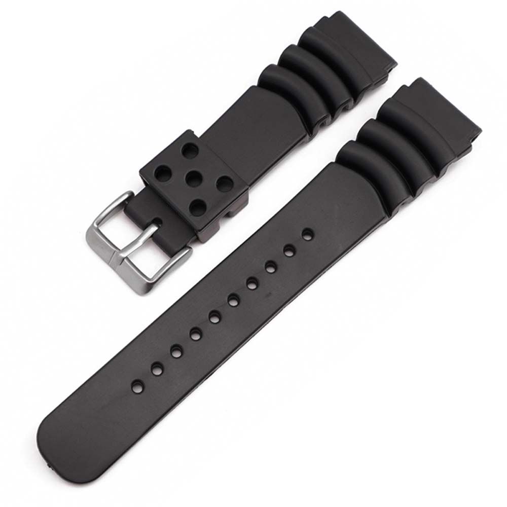 Wasserdicht 20mm 22mm Für Seiko Casio Uhr Weiche Armband Armband Sport Armband Silikon Band 22mm schwarz