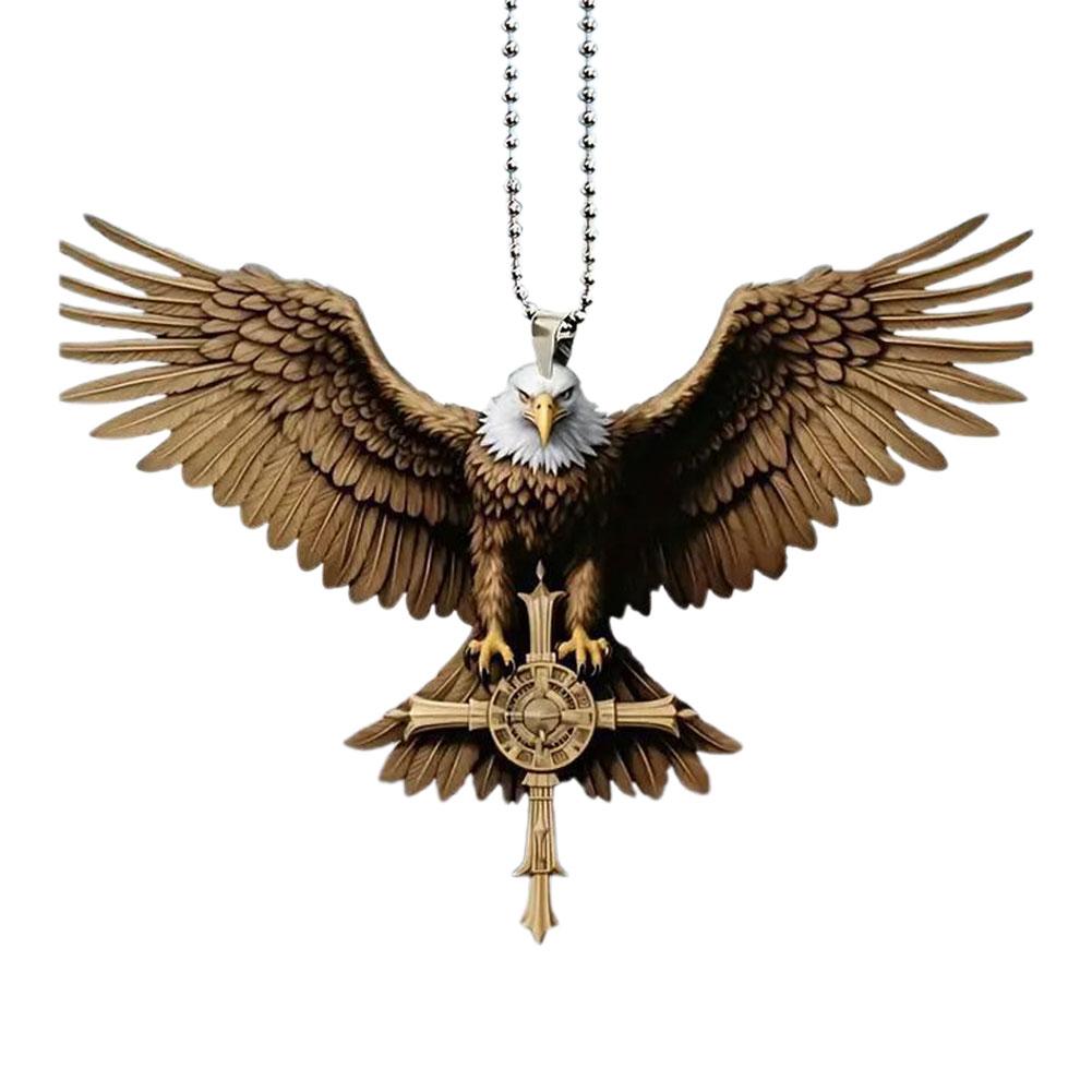 Auto Rückspiegel Hängeornament Adler Jesus Kreuz Auto Auto Innendekoration Anhänger Zubehör S8R2 A-One size