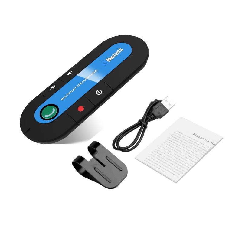 Multipoint Speakerphone 4.1 + EDR Drahtlose Bluetooth-Freisprecheinrichtung MP3-Musik-Player für IPhone Android Dropship blau