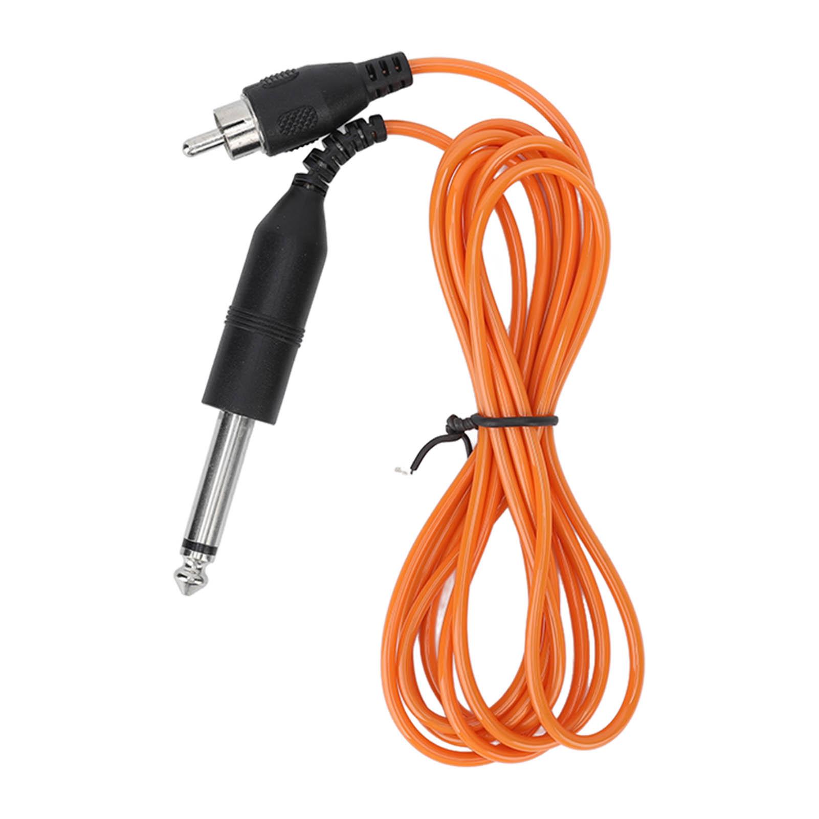 Tattoo Clip Cord Silikon Tattoo Clip Kabel Tattoo Maschine Stromkabel mit gerader RCA-Schnittstelle Kabel Orange
