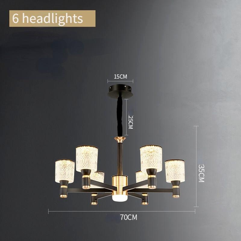 Nordic Moderne Minimalistischen Wohnzimmer Kronleuchter Esszimmer Lampe Schlafzimmer Lampe Europäischen Luxus Atmosphärische Beleuchtung Hause Beleuchtung 6 headlights