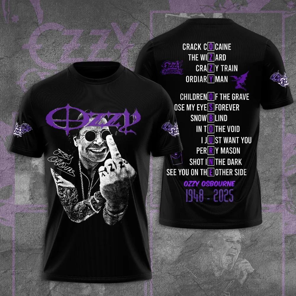 Herren T-Shirts Vintage Ozzy Osbourne Rockband 3D-Druck T-Shirt Herren Damen Mode Große Größe Oberteile T-Shirts Sommer Kinderkleidung 3XL