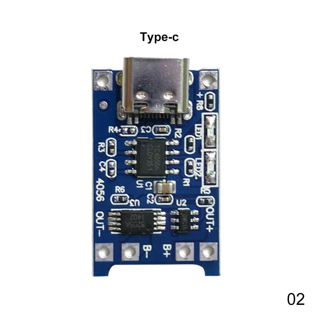 3,7 V Lithium-Batterie-Ladegerät-Schutzplatine, 5 V, 1 A, 2 A Li-Ionen-Lipo-Batterie-Ladeschutz, Zwei-in-Eins-Modul Typ C Type-C
