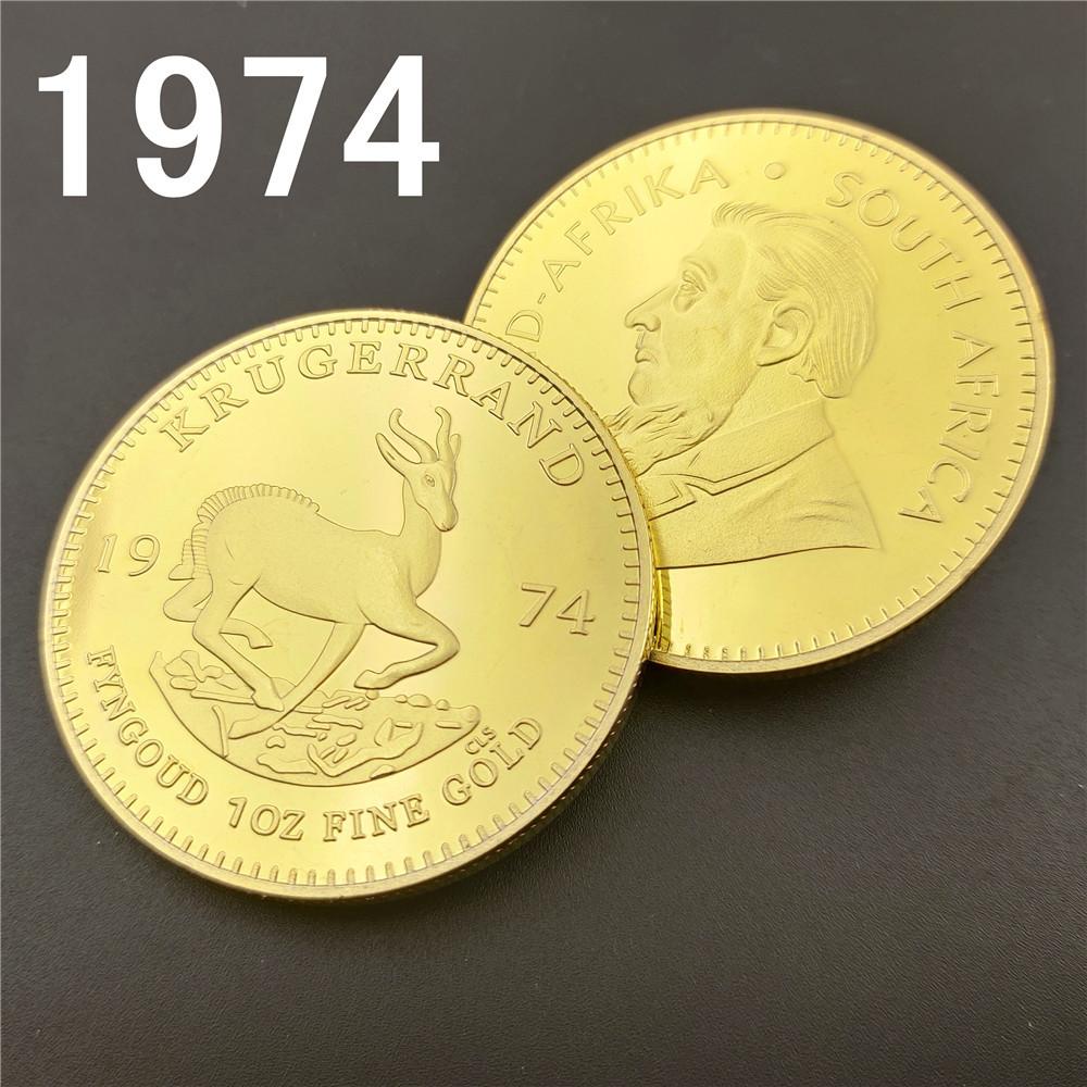 Präsidenten-Gedenkmünze, Südafrikanischer Krügerrand, Gold- und Silbermünzen, Gedenkmedaille beige