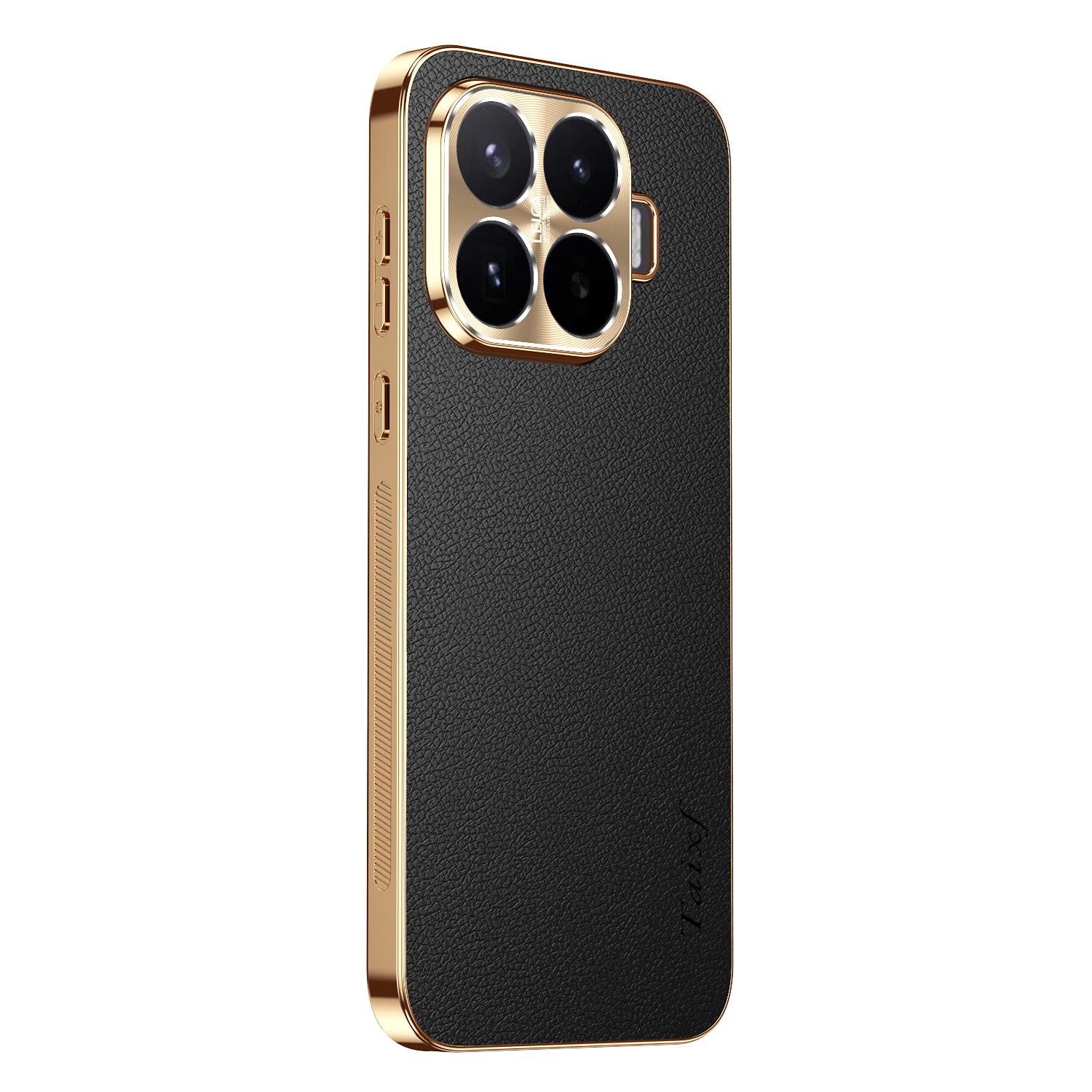 Für Xiaomi 17T/17T pro Hülle Luxus-Leder Litschi-Nubuk-Abdeckung Für Mi Xiaomi 17T pro Stoßfester Stoßfänger Funda Xiaomi 17T Pro schwarz