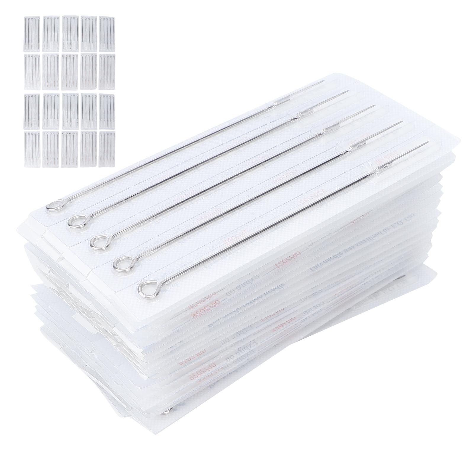 100 Sets mit gemischten Tattoo-Nadeln, 10 Arten von manuellen langen Tattoo-Nadeln, Kombinationsset