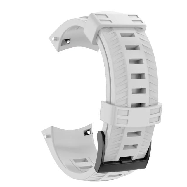 24mm Gummi Silikon Armband für Suunto 9 Smartwatch Armband für Suunto 9 baro Ersatzarmband Spartan Sport Uhrenarmband Suunto9 baro weiß