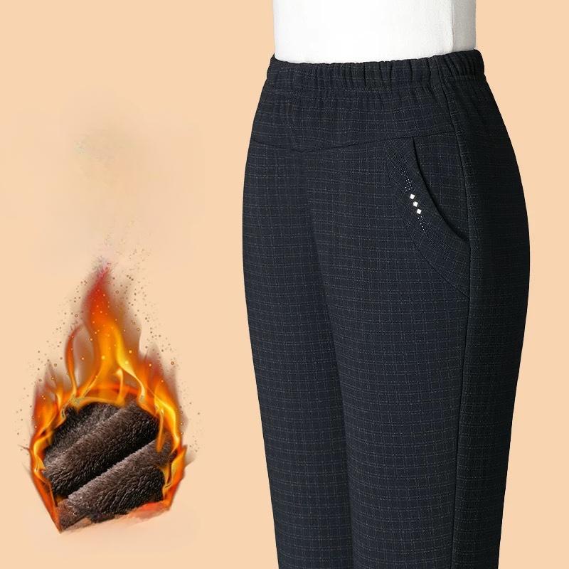 Damen Herbst- und Winter Lange Weite Hosen Lässige Hosen mit Hoher Taille Damen Hosen Damen Elastische Hosen L