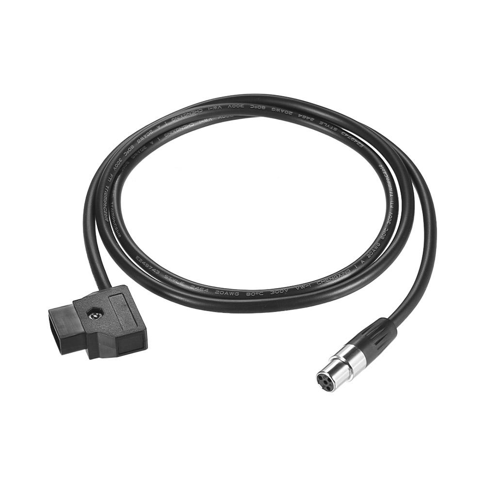 D-Tap-Stecker auf (Blechern) MINI XLR 4-poliges Kabel, gerades Kabel, 100 cm Kabel schwarz
