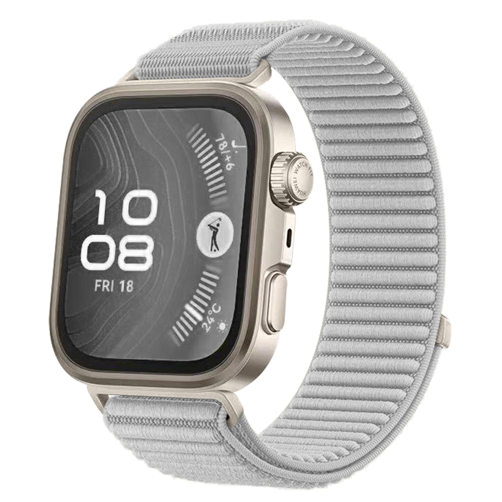 Nylon-Schlaufenarmband für Huawei Watch Fit 3/4/4 Pro Geflochtenes Atmungsaktives Armband Offizielles Uhrenarmband für Huawei Watch 4 Pro/Fit 4 Armband For Huawei Watch Fit 3 grau