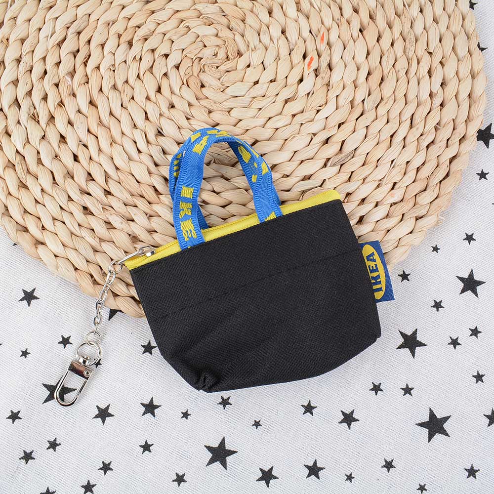 Damen-Geldbörse, Mini-Geldbörse, Geldbeutel, Schlüsselanhänger, Kartenhalter, kleine Tasche mit Reißverschluss, blaue Farbe, Geldbörse mit Reißverschluss 1pc Black