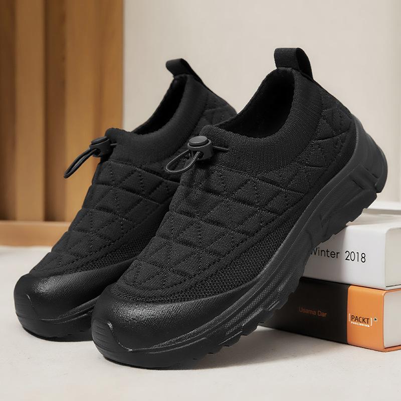 Schuhe für Damen Sommer Fliegende Socken Schuhe Mode Trendige Schwammkuchenschuhe Schuhe Ein Fuß Faule Schuhe 41 black