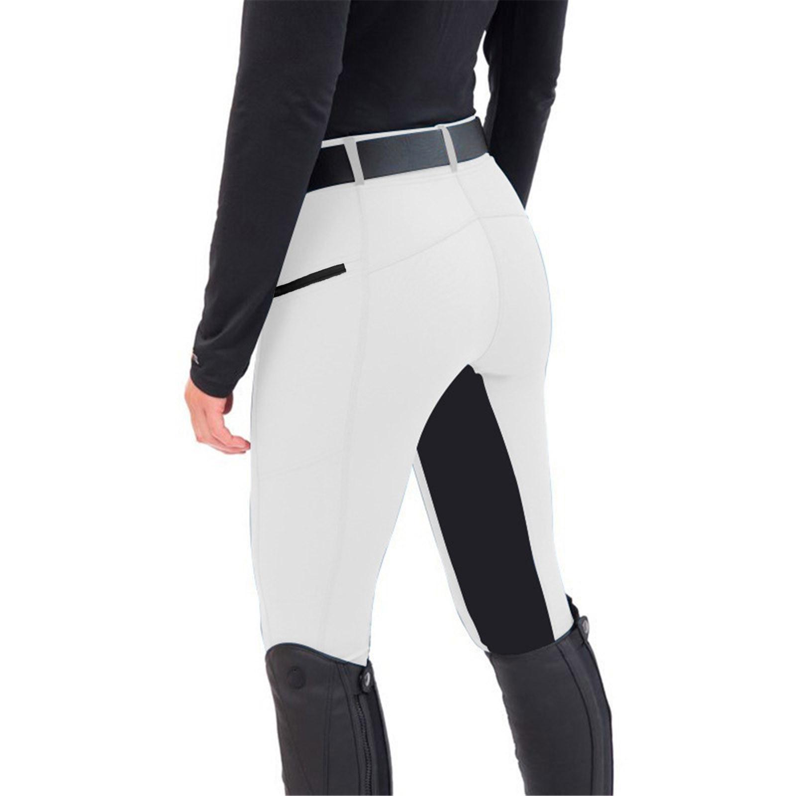 Modische Reithose - Slim Fit Stretcheinsatz Freizeithose L weiß