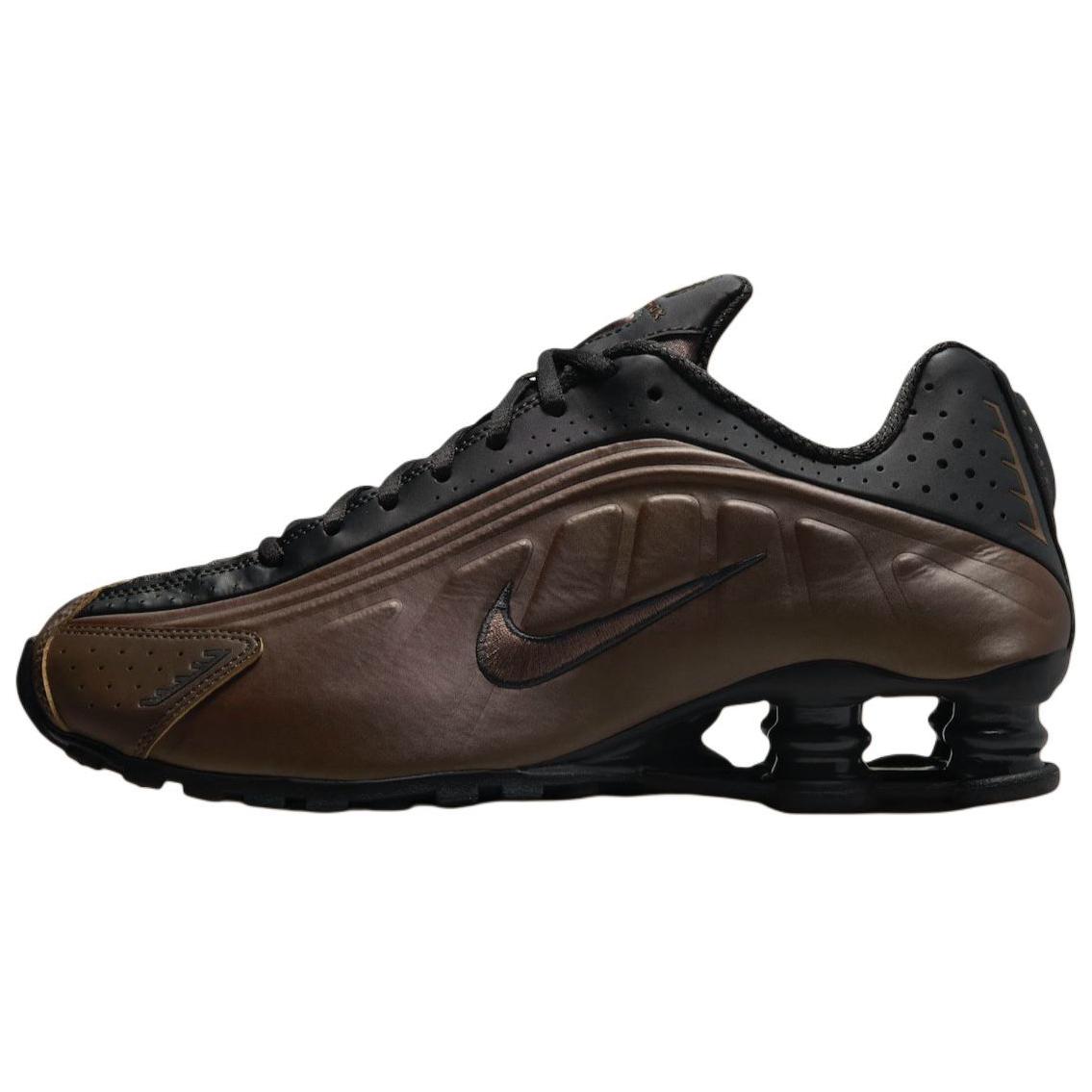Nike Shox R4 Off Noir Ironstone Damen Sneaker Braun Dunkelrauchgrau AR3565-007 39 black