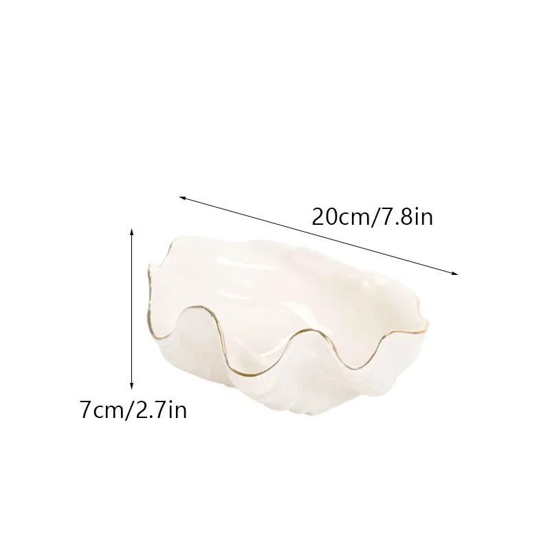 Kreative Keramikteller in Muschelform, Abendessen, Steak, Salattablett, Tischdekoration, Seestern-Geschirr, Küchendekor, Wohnzimmer white